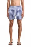 Frescobal Carioca Rio Swim Shorts In Copacabana Print Navy In Blue
