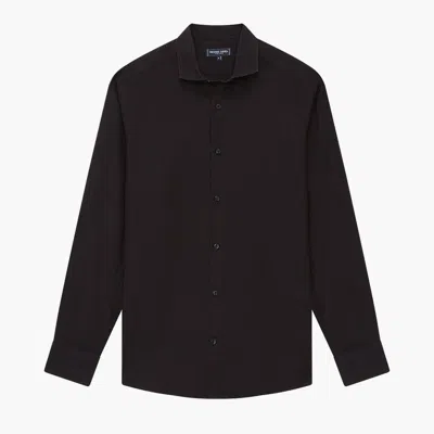 Frescobal_carioca Antonio Long Sleeve Linen Shirt In Black
