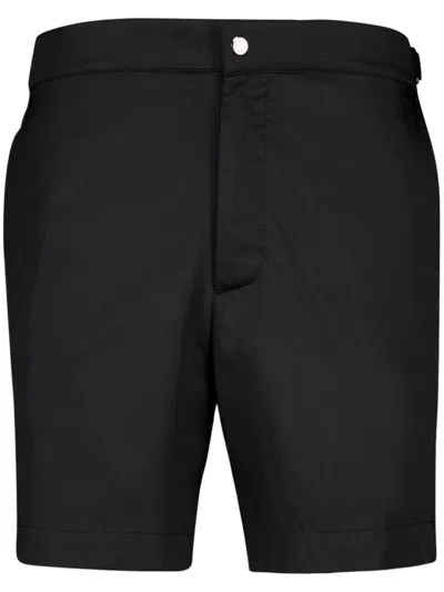Frescobol Carioca Above-knee Swim Shorts In Black