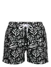 Frescobol Carioca Abstract Sport Swim Shorts In Black