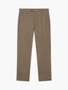 Frescobol Carioca Affonso Linen Trousers In Dark Truffle