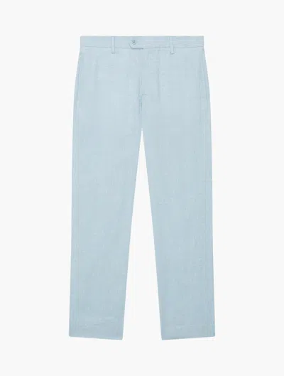 Frescobol Carioca Affonso Linen Trousers In Seafoam