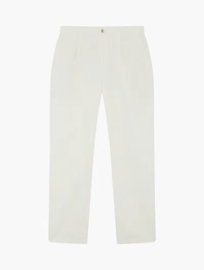 Frescobol Carioca Aldo Twill Trousers In Off-white