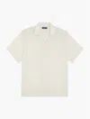 Frescobol Carioca Mens Yellow Haze Angelo Patch-pocket Relaxed-fit Linen Shirt In Marble Stone