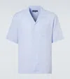 Frescobol Carioca Angelo Linen Shirt In Blue