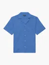 Frescobol Carioca Angelo Linen Shirt In Chateau Blue