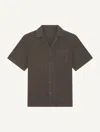 Frescobol Carioca Angelo Linen Shirt In Gray