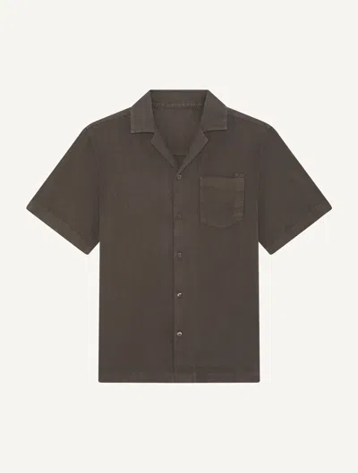 Frescobol Carioca Angelo Linen Shirt In Gray