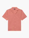 Frescobol Carioca Angelo Linen Shirt In Mauve