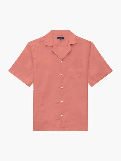 Frescobol Carioca Angelo Linen Shirt In Mauve