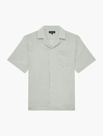 Frescobol Carioca Angelo Linen Shirt In Sky Light