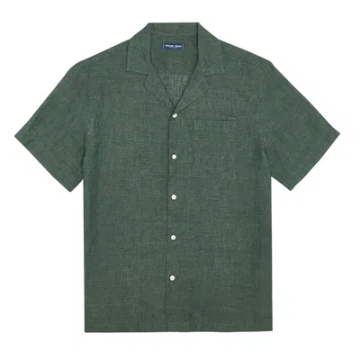 Frescobol Carioca Angelo Linen Shirt Vineyard Green
