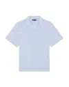 Frescobol Carioca Angelo Short Sleeve Chambray Camp Shirt In Baby Blue