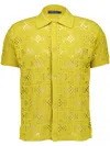 Frescobol Carioca Angra Clube Raul Crochet Cardigan In 775 Lemon