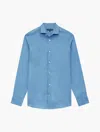 Frescobol Carioca Antonio Linen Shirt In Cloud Blue
