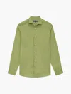 Frescobol Carioca Antonio Linen Shirt In Jungle Green