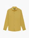Frescobol Carioca Antonio Linen Shirt In Lemon