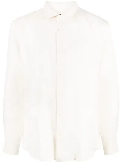 Frescobol Carioca Antonio Linen Shirt In Neutrals
