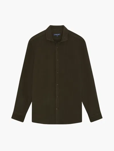 Frescobol Carioca Antonio Linen Shirt In Seawood