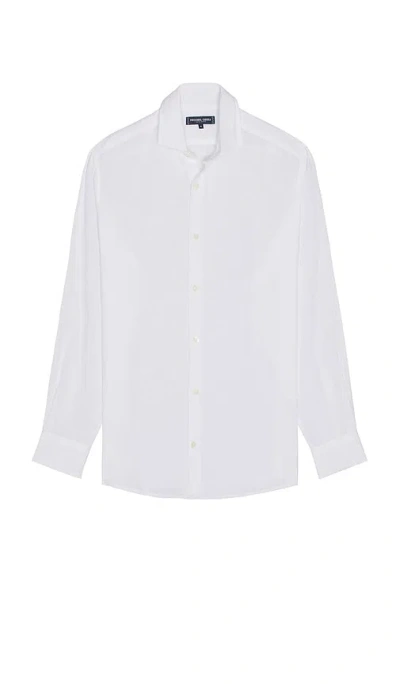 Frescobol Carioca Antonio Linen Shirt In White