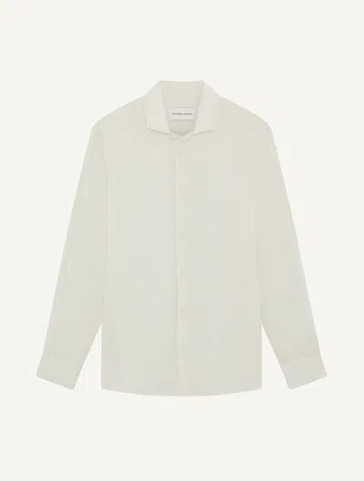 Frescobol Carioca Antonio Linen Shirt In Neutral