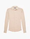 Frescobol Carioca Antonio Wool Blend Shirt In Camel