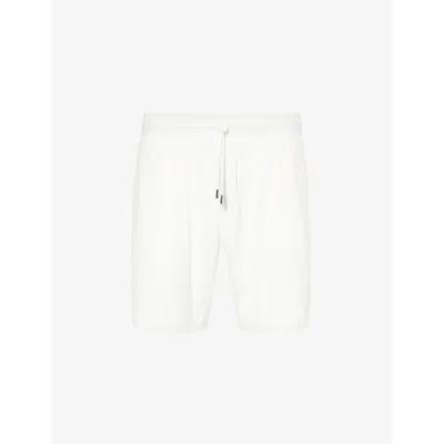 Frescobol Carioca Mens Ivory Augsto Hardware-embellished Terry Cotton-blend Shorts