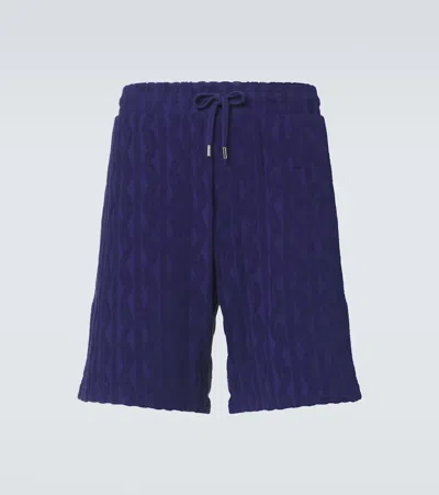 Frescobol Carioca Augusto Cotton Bermuda Shorts In Blue