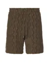 Frescobol Carioca Augusto Terry Cotton Shorts In Seawood