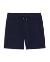Frescobol Carioca Augusto Terry Cotton Shorts In Navy