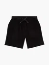 Frescobol Carioca Augusto Terry Cotton Shorts In Black