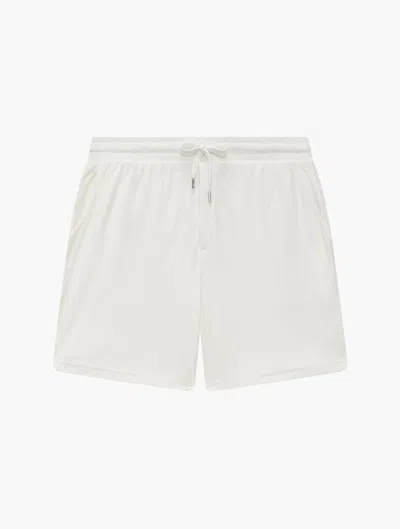 Frescobol Carioca Augusto Terry Cotton Shorts In Ivory