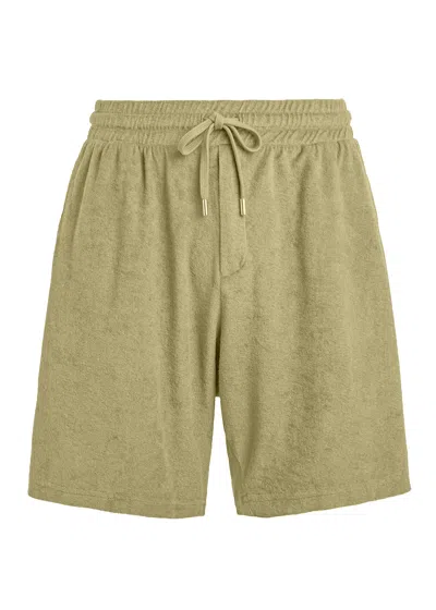 Frescobol Carioca Augusto Terry Cotton Shorts Jungle Green
