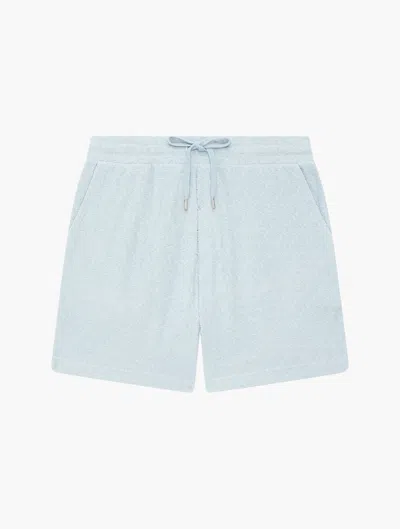 Frescobol Carioca Augusto Terry Cotton Shorts In Seafoam