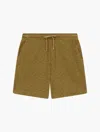 Frescobol Carioca Augusto Terry Cotton Shorts In Spinach