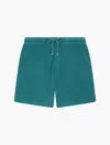 Frescobol Carioca Augusto Terry Cotton Shorts In Teal