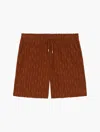 Frescobol Carioca Augusto Terry Jacquard Short Silk Brown In Brown