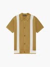 Frescobol Carioca Barretos Stripe Knit Cardigan In Gold