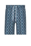 Frescobol Carioca Board Ipanema Camada Print Swim Shorts In Perennial Blue