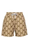 Frescobol Carioca Board Swim Shorts In Neutrals