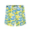 Frescobol Carioca Boys Swim Shorts In Yellow In Blue