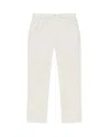 Frescobol Carioca Bruno Cotton Stretch Drawstring Chinos Ivory In White