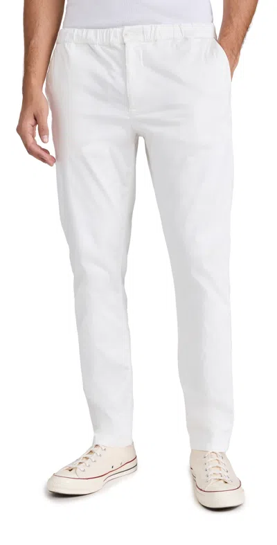 Frescobol Carioca Bruno Cotton Stretch Drawstring Chinos Ivory