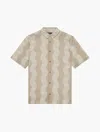 Frescobol Carioca Castro Cabana Linen Shirt In Truffle
