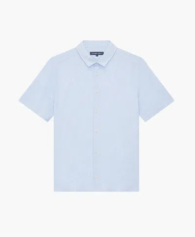 Frescobol Carioca Castro Classic Linen Short Sleeve Shirt Baby Blue