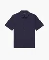 Frescobol Carioca Castro Classic Linen Short Sleeve Shirt Midnight Blue In Blue