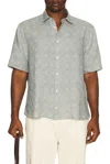 Frescobol Carioca Castro Linen Shirt In Gray