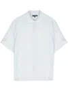 Frescobol Carioca Castro Stripe Cabana Linen Shirt In Blue