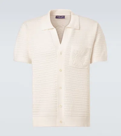 Frescobol Carioca César Crochet Cotton Shirt In White