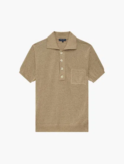 Frescobol Carioca Clemente Knit Polo In Desert